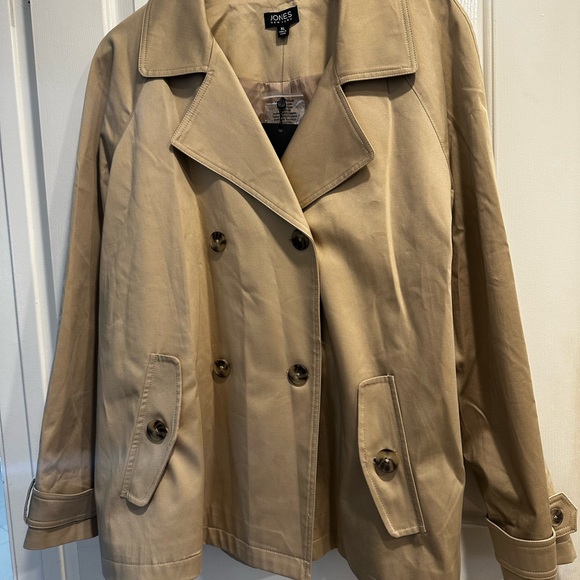 NWT Jones New York Double Breasted Trench Coat - Picture 2 of 6
